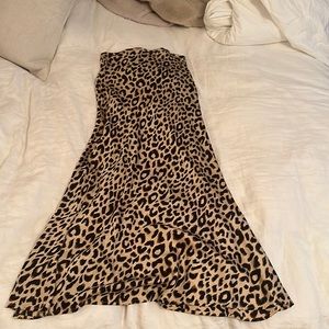 Cheetah satin skirt